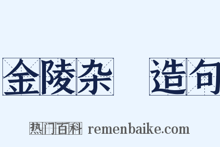 金陵杂誌造句是什么意思的图片